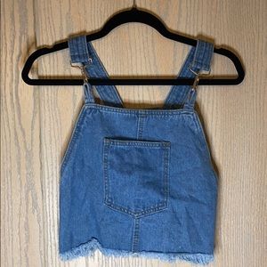 Jean overalls crop top